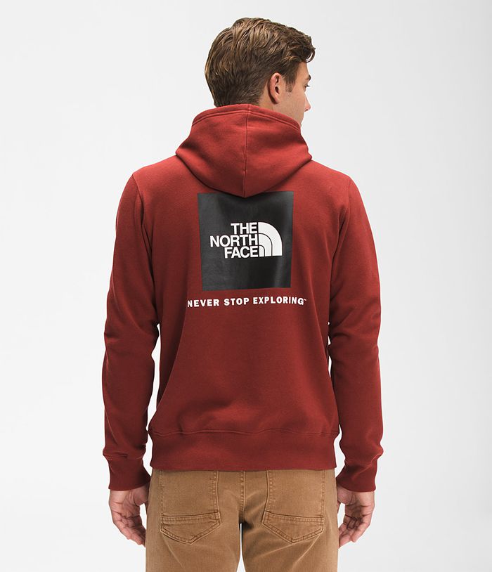 The North Face Hoodie Heren Box Nse Pullover LJZV37498 - Donkerrood